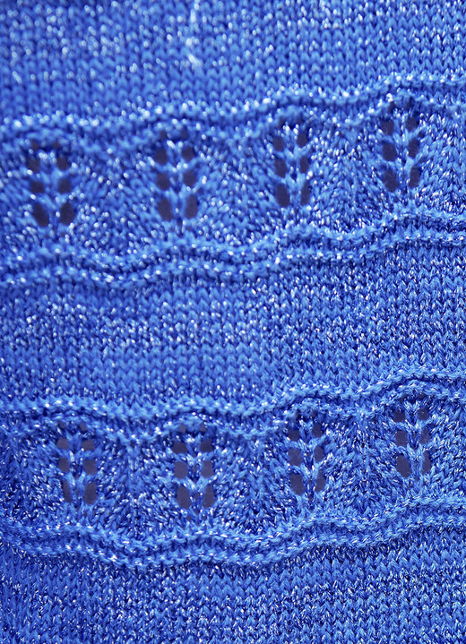 Basics - Pullover mit edlen Glitzerakzenten, in Größe 036 bis 052, in Farbe ROYALBLAU Ansicht 3