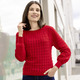 Basics - Pullover mit Raglanärmeln in leichter Ballonform, in Größe 036 bis 052, in Farbe ROT – Farbe ROT – Ansicht 1