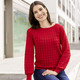 Basics - Pullover mit Raglanärmeln in leichter Ballonform, in Größe 036 bis 052, in Farbe ROT – Farbe ROT – Ansicht 3