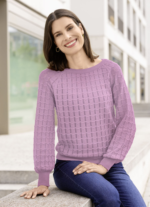 Basics - Pullover mit Raglanärmeln in leichter Ballonform, in Größe 036 bis 052, in Farbe ROT Ansicht 9