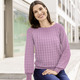 Basics - Pullover mit Raglanärmeln in leichter Ballonform, in Größe 036 bis 052, in Farbe JADEGRÜN – Farbe FLIEDER – Ansicht 2