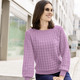 Basics - Pullover mit Raglanärmeln in leichter Ballonform, in Größe 036 bis 052, in Farbe JADEGRÜN – Farbe FLIEDER – Ansicht 3