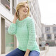 Basics - Pullover im dekorativen Wellendessin mit Mustermix, in Größe 036 bis 052, in Farbe MINT – Farbe MINT – Ansicht 2