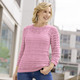 Basics - Pullover im dekorativen Wellendessin mit Mustermix, in Größe 036 bis 052, in Farbe MINT – Farbe ROSÉ – Ansicht 1