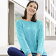 Basics - Pullover mit Zopfstrukturen und Ajourmustermix, in Größe 036 bis 052, in Farbe TÜRKIS – Farbe TÜRKIS – Ansicht 2