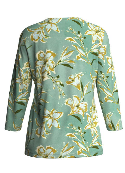 Klaus Modelle - Pullover in Feinstrick, in Größe 036 bis 052, in Farbe GRÜN-KHAKI-MULTICOLOR Ansicht 3