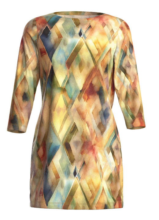 Klaus Modelle - Strick-Tunika in Feinstrick, in Größe 036 bis 052, in Farbe TERRA-MINT-MULTICOLOR Ansicht 2