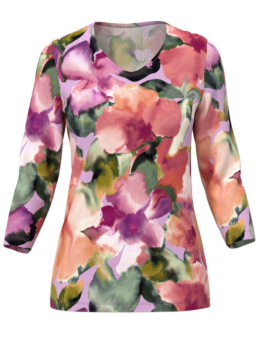 Klaus Modelle - Pullover in floralem Feinstrick, in Größe 036 bis 052, in Farbe MULTICOLOR Ansicht 2