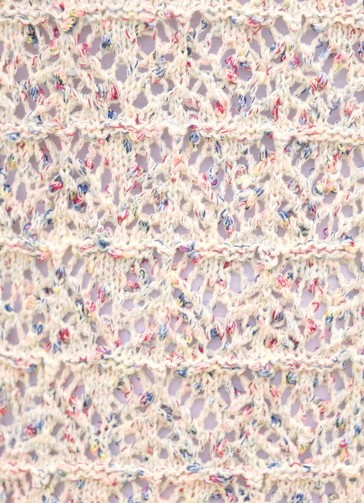 Basics - Pullover aus hochwertigem Multicolor-Effektgarn, in Größe 036 bis 052, in Farbe ECRU-MULTICOLOR Ansicht 3