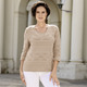 Basics - Pullover in Doppel-Optik, in Größe 036 bis 052, in Farbe BEIGE – Farbe BEIGE – Ansicht 1