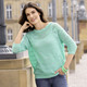 Basics - Pullover in transparenter Optik mit Blütenmotiven, in Größe L(44/46) bis XL(48/50), in Farbe MINT – Farbe MINT – Ansicht 3
