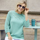 Basics - Pullover mit Ajourakzenten, in Größe 036 bis 052, in Farbe MINT MELIERT – Farbe MINT MELIERT – Ansicht 1
