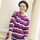 Pullover - Pullover mit Wellen-Ringeldessin, in Größe 038 bis 054, in Farbe MAGENTA-MARINE-WEISS – Farbe MAGENTA-MARINE-WEISS – Ansicht 2
