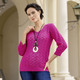 Basics - Pullover in ausgefallenem Mustermix, in Größe 036 bis 052, in Farbe PINK – Farbe PINK – Ansicht 2