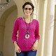 Basics - Pullover in ausgefallenem Mustermix, in Größe 036 bis 052, in Farbe PINK – Farbe PINK – Ansicht 1