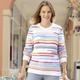 Pullover - Pullover in Strick- und Mustermix, in Größe 036 bis 052, in Farbe WEISS-MULTICOLOR – Farbe WEISS-MULTICOLOR – Ansicht 3