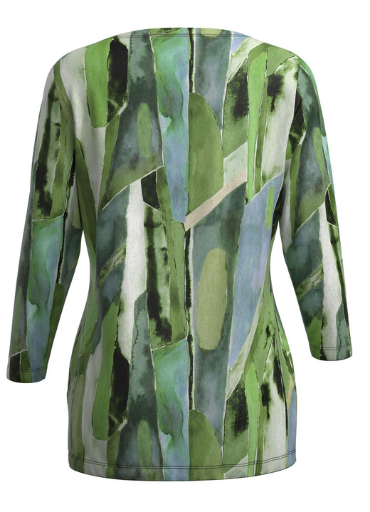 Klaus Modelle - Pullover in Feinstrick, in Größe 038 bis 054, in Farbe GRÜN-BLEU-MULTICOLOR Ansicht 3