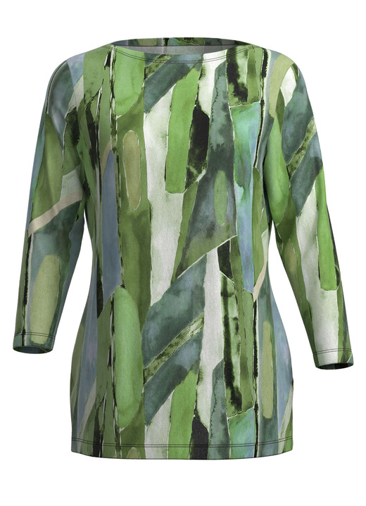 Klaus Modelle - Pullover in Feinstrick, in Größe 038 bis 054, in Farbe GRÜN-BLEU-MULTICOLOR Ansicht 2