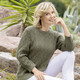 Basics - Pullover mit raffinierter Struktur mit Ajourakzenten, in Größe 038 bis 054, in Farbe KHAKI – Farbe KHAKI – Ansicht 2