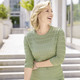 Basics - Pullover in zartem Mustermix, in Größe 036 bis 052, in Farbe SCHILFGRÜN – Farbe SCHILFGRÜN – Ansicht 1