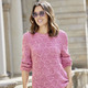 Basics - Pullover mit Wabendessin, in Größe 036 bis 052, in Farbe ROSÉ-BEERE-MULTICOLOR – Farbe ROSÉ-BEERE-MULTICOLOR – Ansicht 2