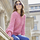 Basics - Pullover mit Wabendessin, in Größe 036 bis 052, in Farbe ROSÉ-BEERE-MULTICOLOR – Farbe ROSÉ-BEERE-MULTICOLOR – Ansicht 1