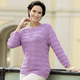 Basics - Pullover mit Strukturmustermix, in Größe 038 bis 054, in Farbe FLIEDER
