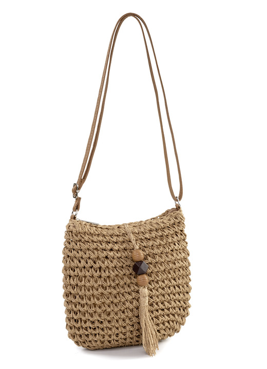 Taschen - Sommerliche Tasche, Damen, mit verstellbarem Umhängeriemen, in Farbe NATURBRAUN Ansicht 1