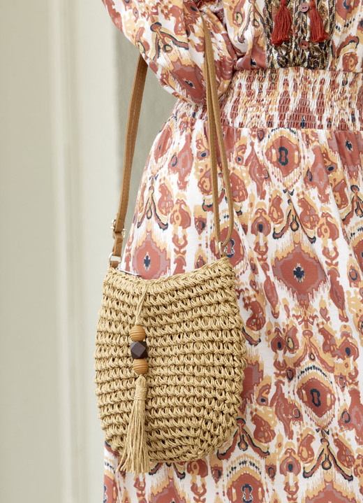 Taschen - Sommerliche Tasche, Damen, mit verstellbarem Umhängeriemen, in Farbe NATURBRAUN Ansicht 4