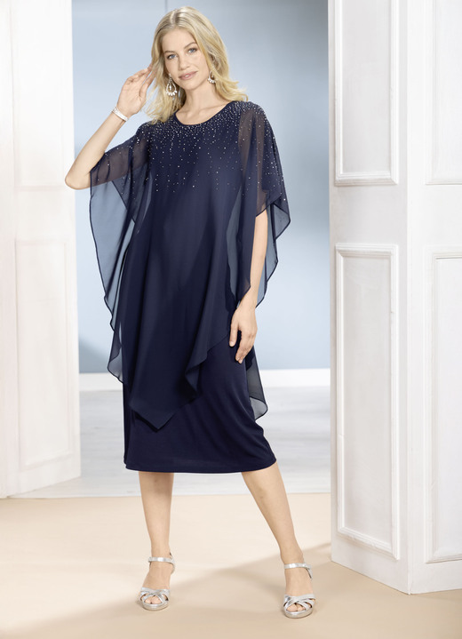 Kleider - Elegantes Kleid, in Größe 036 bis 054, in Farbe NACHTBLAU