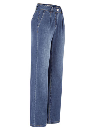 Jeans mit Bundfalten