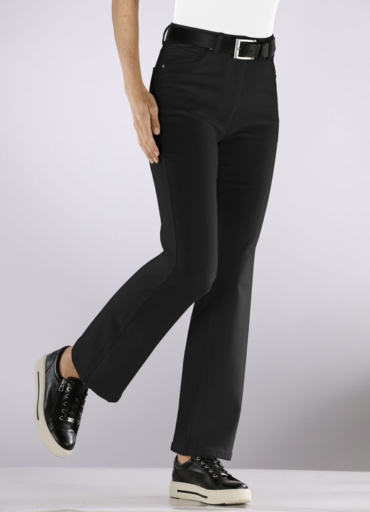 Hosen mit Knopf- und Reißverschluss - Jeans mit weitem Beinverlauf, in Größe 017 bis 052, in Farbe ECRU Ansicht 9