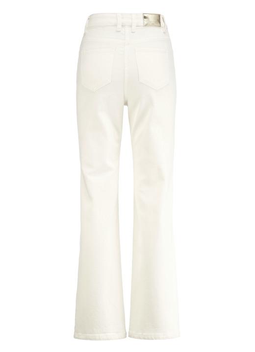 Hosen mit Knopf- und Reißverschluss - Jeans mit weitem Beinverlauf, in Größe 017 bis 052, in Farbe ECRU Ansicht 5