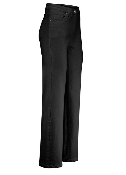 Hosen mit Knopf- und Reißverschluss - Jeans mit weitem Beinverlauf, in Größe 017 bis 052, in Farbe ECRU Ansicht 7