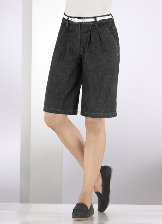 Hosen mit Knopf- und Reißverschluss - Attraktive Bermudas, in Größe 034 bis 052, in Farbe DUNKELBLAU Ansicht 6