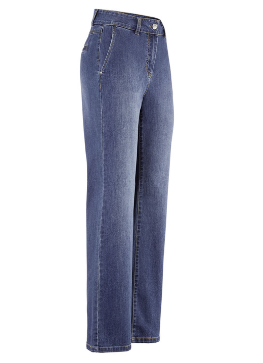 Hosen mit Knopf- und Reißverschluss - Tragangenehme Jeans, in Größe 017 bis 050, in Farbe JEANSBLAU Ansicht 1