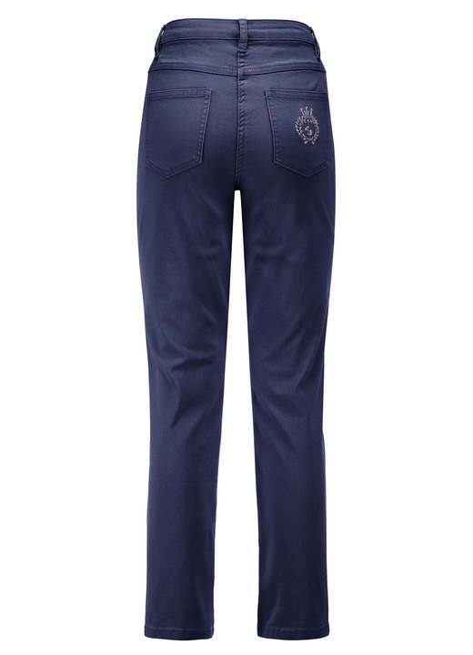 Hosen mit Knopf- und Reißverschluss - Edeljeans mit Stickerei in 7/8-Länge, in Größe 017 bis 052, in Farbe ROSA Ansicht 5