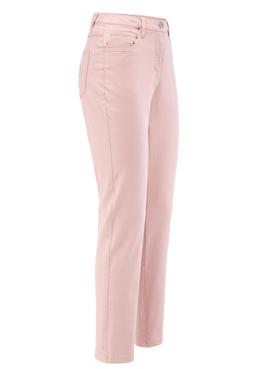 Hosen mit Knopf- und Reißverschluss - Edeljeans mit Stickerei in 7/8-Länge, in Größe 017 bis 052, in Farbe ROSA Ansicht 1