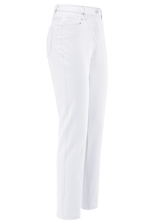 Hosen mit Knopf- und Reißverschluss - Edeljeans mit Stickerei in 7/8-Länge, in Größe 017 bis 052, in Farbe ROSA Ansicht 7