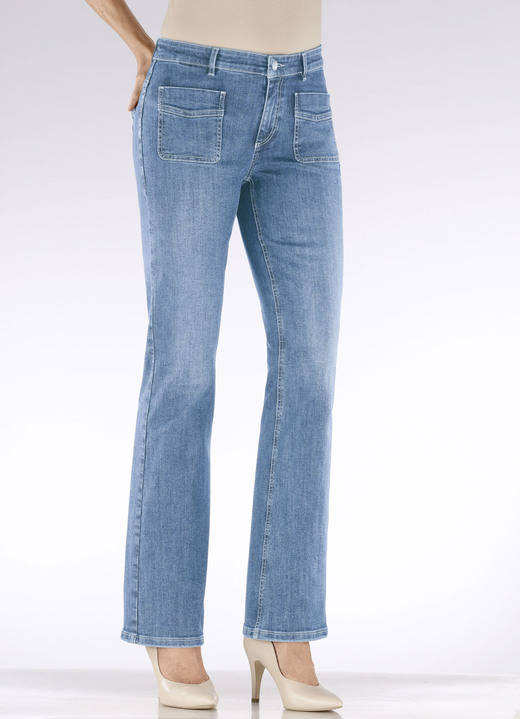 Hosen mit Knopf- und Reißverschluss - Magic-Jeans, in Größe 017 bis 050, in Farbe JEANSBLAU Ansicht 3