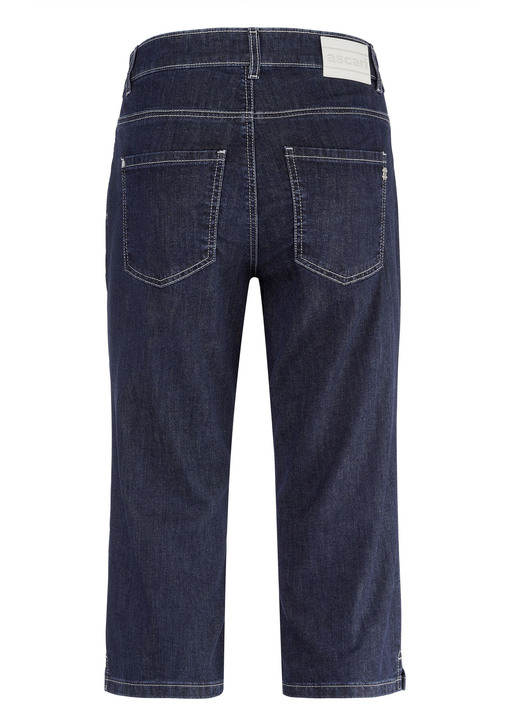 Hosen mit Knopf- und Reißverschluss - Capri-Jeans, in Größe 034 bis 052, in Farbe DUNKELBLAU Ansicht 2