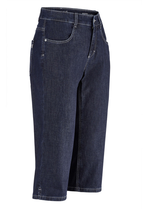Hosen mit Knopf- und Reißverschluss - Capri-Jeans, in Größe 034 bis 052, in Farbe DUNKELBLAU Ansicht 1