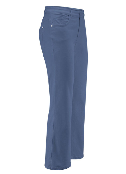 Hosen mit Knopf- und Reißverschluss - Magic-Jeans mit leicht ausgestelltem Bein , in Größe 017 bis 050, in Farbe WEISS Ansicht 4