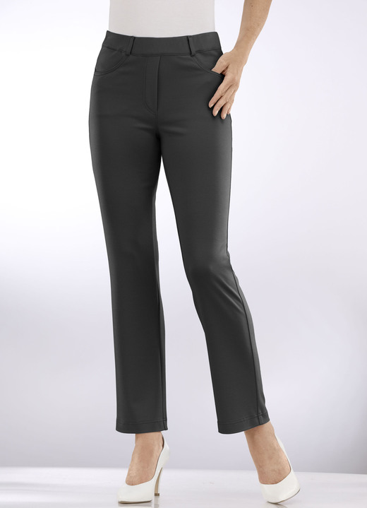 Hosen mit Knopf- und Reißverschluss - Hose in attraktiver Beinweite, in Größe 018 bis 052, in Farbe HELLBLAU Ansicht 12