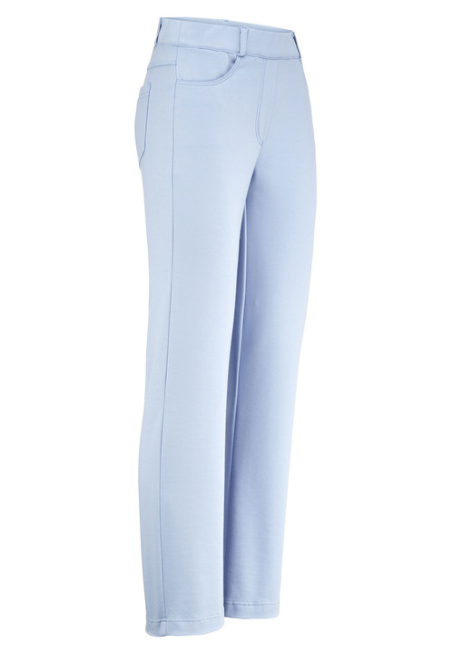 Hosen mit Knopf- und Reißverschluss - Hose in attraktiver Beinweite, in Größe 018 bis 052, in Farbe HELLBLAU Ansicht 1