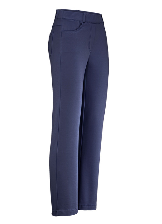 Hosen mit Knopf- und Reißverschluss - Hose in attraktiver Beinweite, in Größe 018 bis 052, in Farbe HELLBLAU Ansicht 4