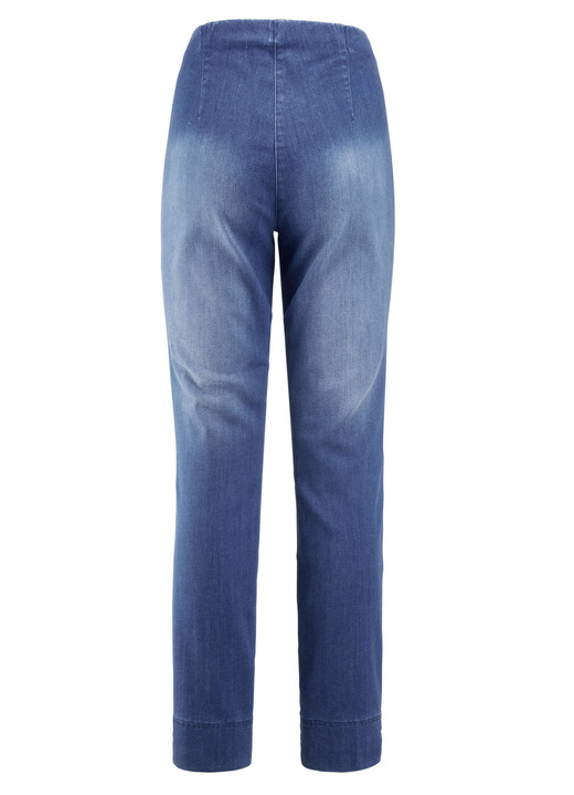 Hosen in Schlupfform - Jeans mit abgesteppten Biesen , in Größe 018 bis 052, in Farbe JEANSBLAU Ansicht 2