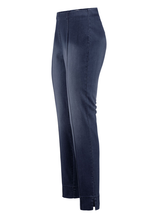Hosen in Schlupfform - Jeans mit abgesteppten Biesen , in Größe 018 bis 052, in Farbe JEANSBLAU Ansicht 4