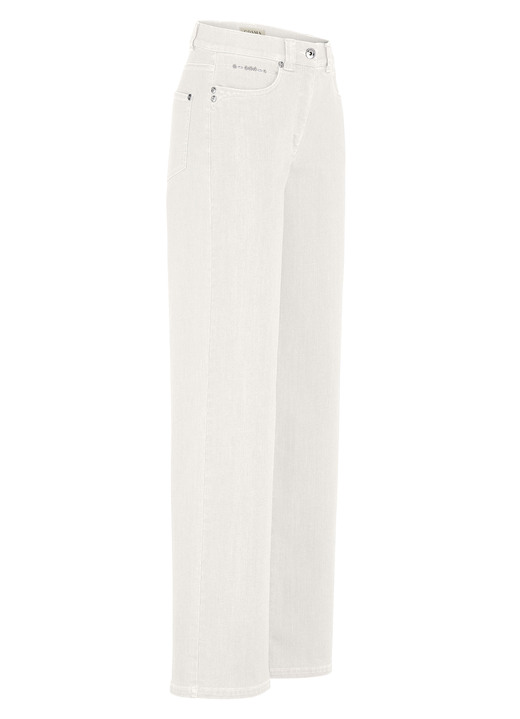 Hosen mit Knopf- und Reißverschluss - Jeans mit dezenter Strasszier, in Größe 018 bis 052, in Farbe JEANSBLAU Ansicht 5