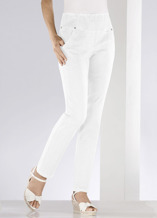 Hosen in Schlupfform - Jeans in Schlupfform, in Größe 018 bis 052, in Farbe WEISS Ansicht 3